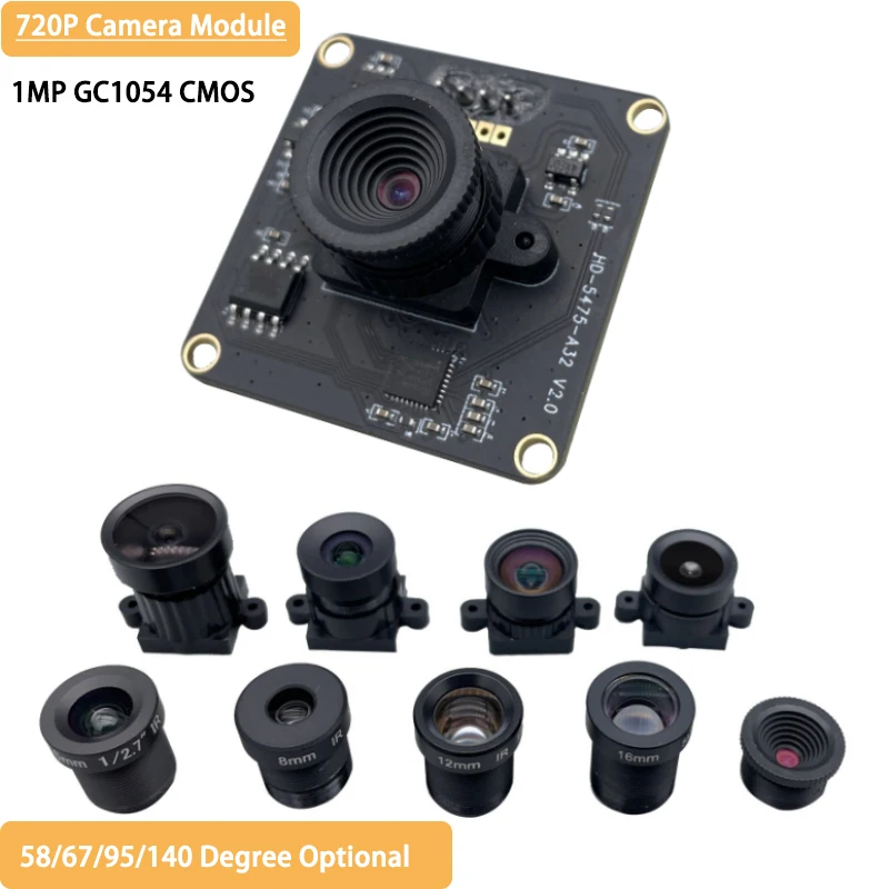 GC1054 Sensor 1MP 720p 1280X720 Hd Micro Wide Dynamic Fixed Focus USB Camera Module For Atm Machine Camera