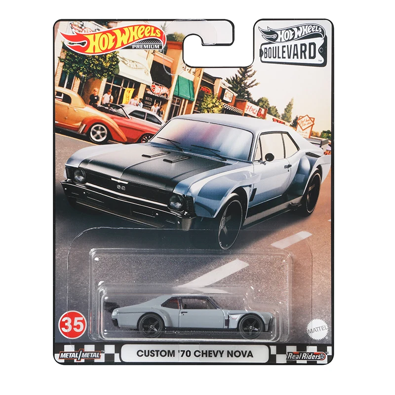 Original Hot Wheels Premium Car Boulevard Diecast 1/64 Voiture Plymouth Superbird Custom Chevy Nova Boys Toys for Children Gift