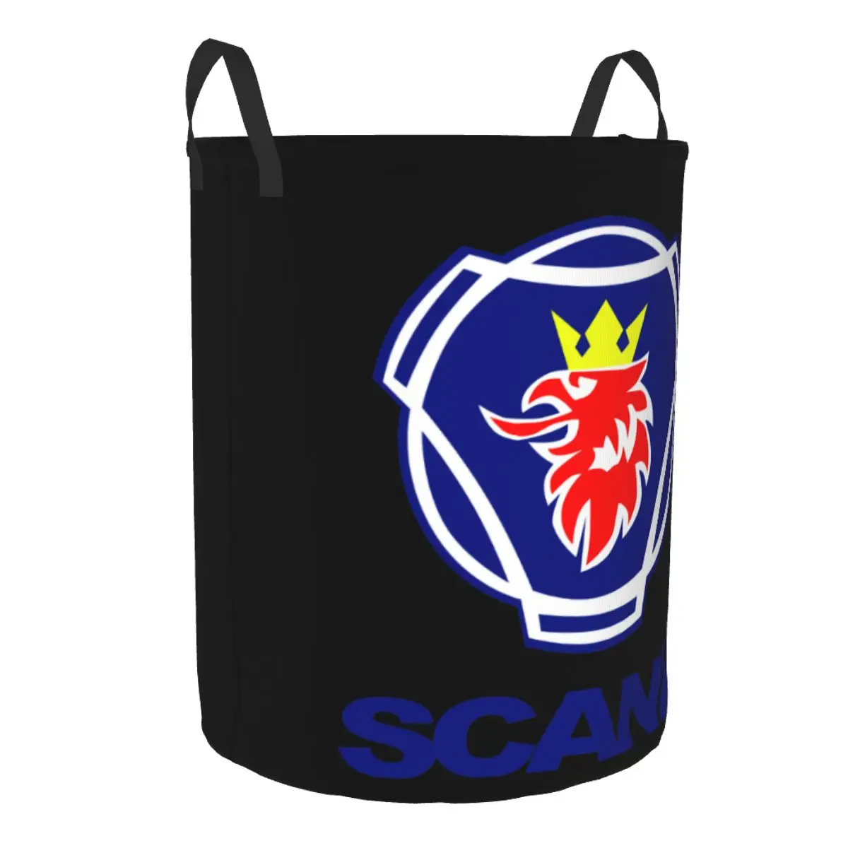 Custom Saabs Scanias Logo Logos Trucks Emblem Logo Laundry Hamper Large Clothes Storage Basket Toy Bin Organizer for Nursery