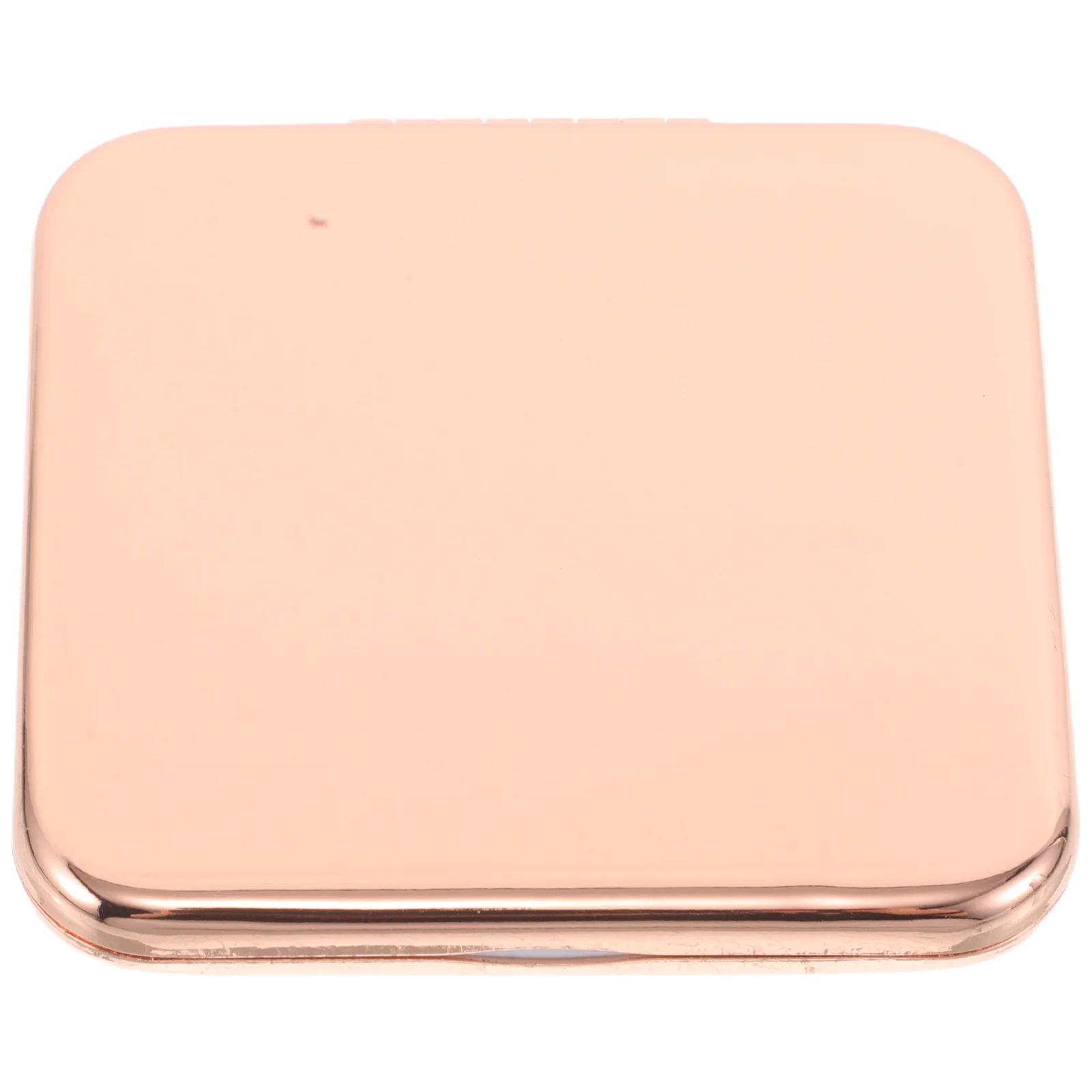 مرآة مكياج مدمجة للسفر باللون الذهبي الوردي مزدوجة الجوانب قابلة للطي من الفولاذ المقاوم للصدأ محمولة باليد لجيب المحفظة #1