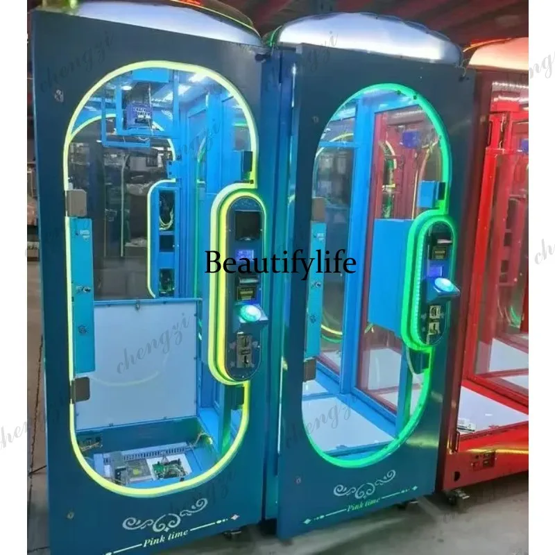 A81 Indoor Pink Date Doll Aluminum Rail Scissors Prize Vending Coin Operated Skill Arcade Game Machine