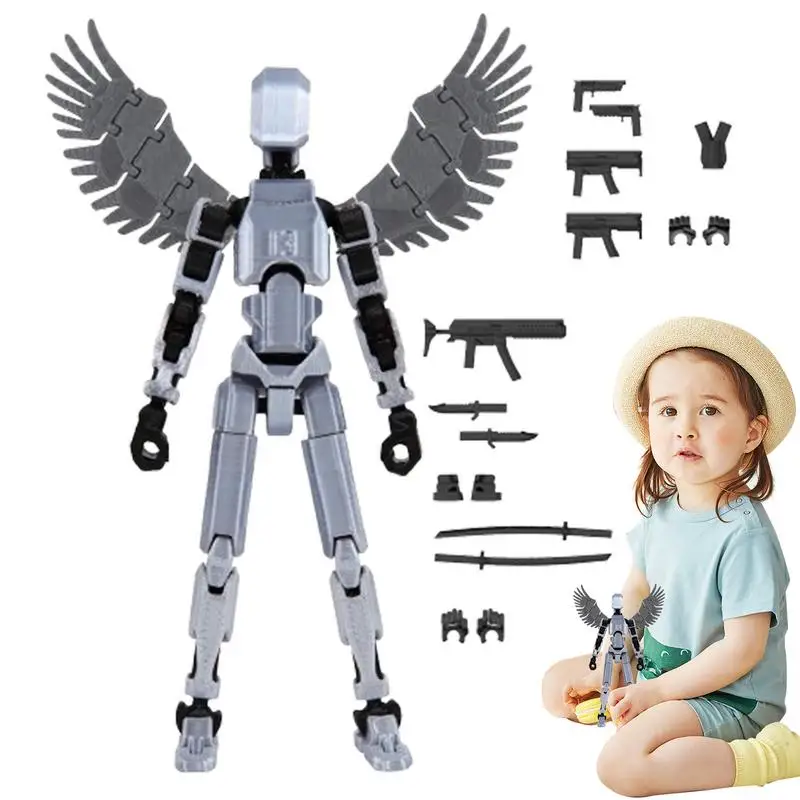 Joint Movable Action Figures 3D Printed Multi-Articular Action Figures Body Activity Robot Desk Robot Toy Multi Joint Movable To