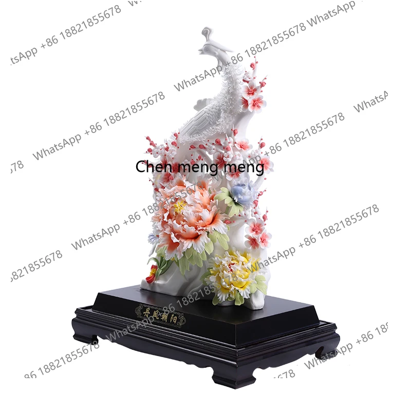 Pivoine porcelaine ameublement salon entrée société ouvrir maison en mouvement cadeaux artisanat ornements