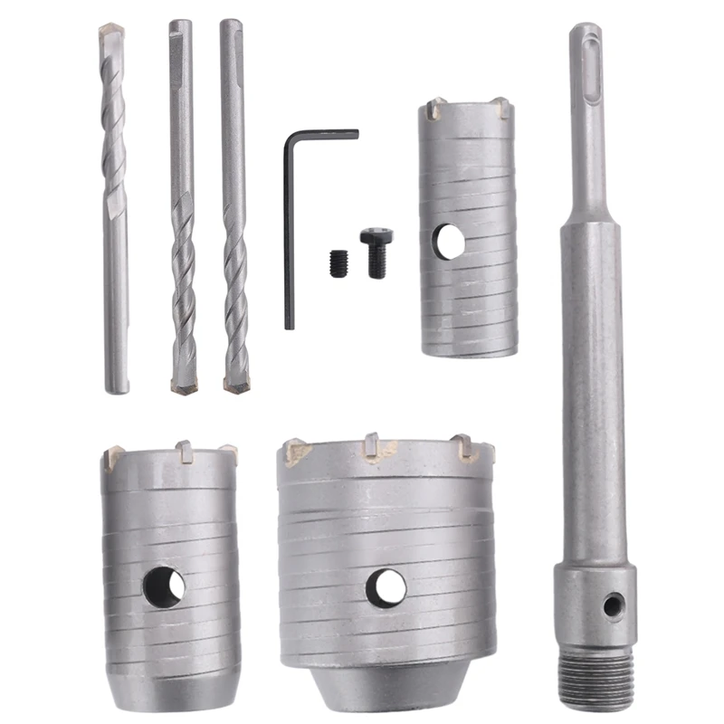 A23T SDS Plus Electric Drill Bit Wall Hole Opener Set for Concrete Brick Air Conditioning Water Pipe Drilling
