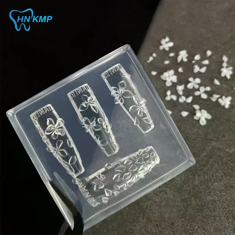 3D Flowers Nail Mold DIY Silicone Nail Tools Lily Flower Petal Nail Design Resin Molds Nail Art Carving Template