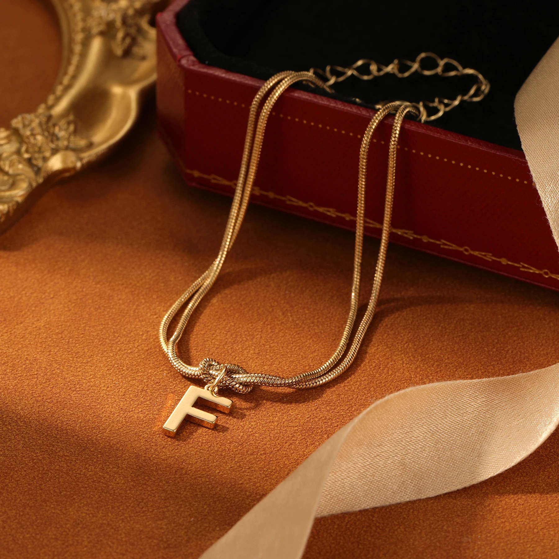 مخصص الأولي رسالة سوار شخصية معقود رسالة سوار مزدوجة الطبقات ثعبان سلسلة المرأة سوار هدية لابنة #4