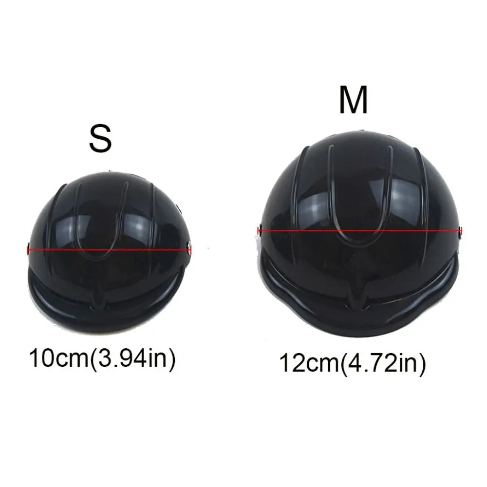 Adjustable Dog Helmet Wear Resistant Windproof Pet Motorcycle Helmet Cap Breathable Plastic Pet Riding Cap Sun Rain Protection