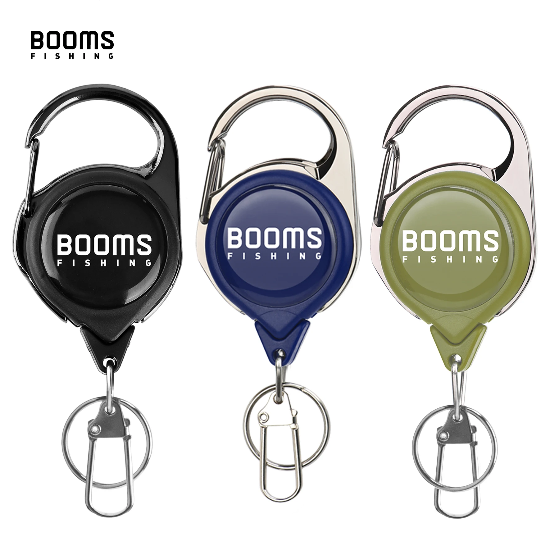 Booms Fishing RG1 Retractable Key Chain with Gear Combo Cord Easy Release Badge Holder Fly Fishing Zinger Retractor Accessories