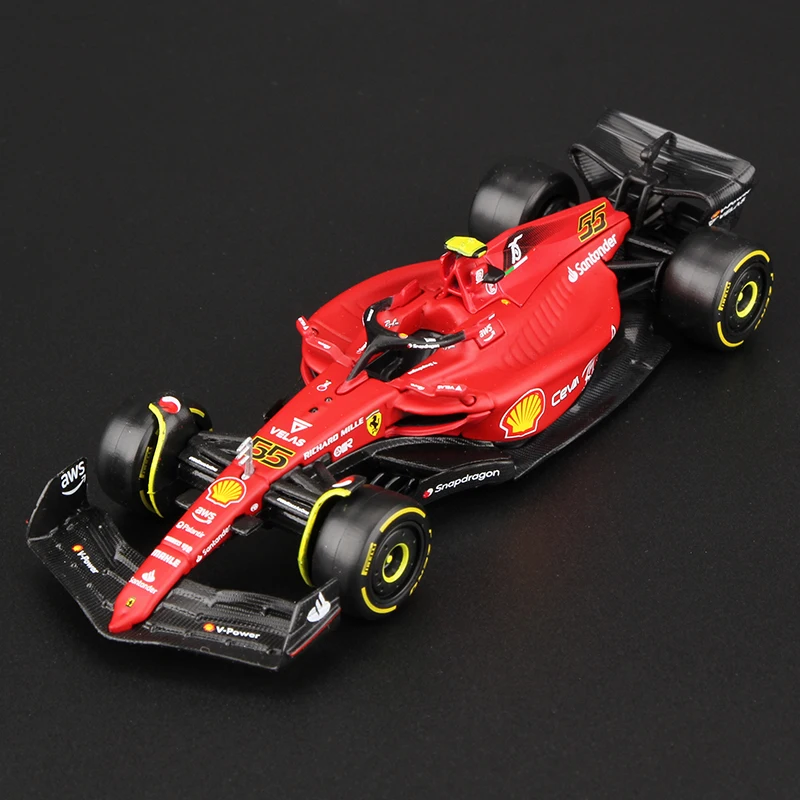 Bburago 1:43 Ferrari F1-75 Alloy F1 Racing Model Luxury Vehicle Diecast Car Toy 16# Charles Leclerc 55# Carlos Sainz 2022