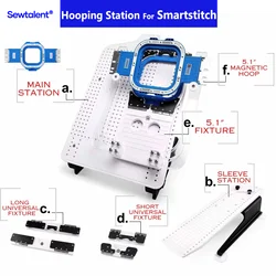 Smartstitch S1001 S1201 S1501 2head 4 head Embroidery Machine with Sewtalent Magnetic Mighty Hoop Master Hooping station kit