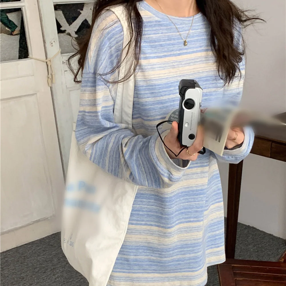 

Casual Wear Loose Fit Top Long Sleeve Casual Tops For Women Loose Fit T Shirt Vacation Attire Various Color Options