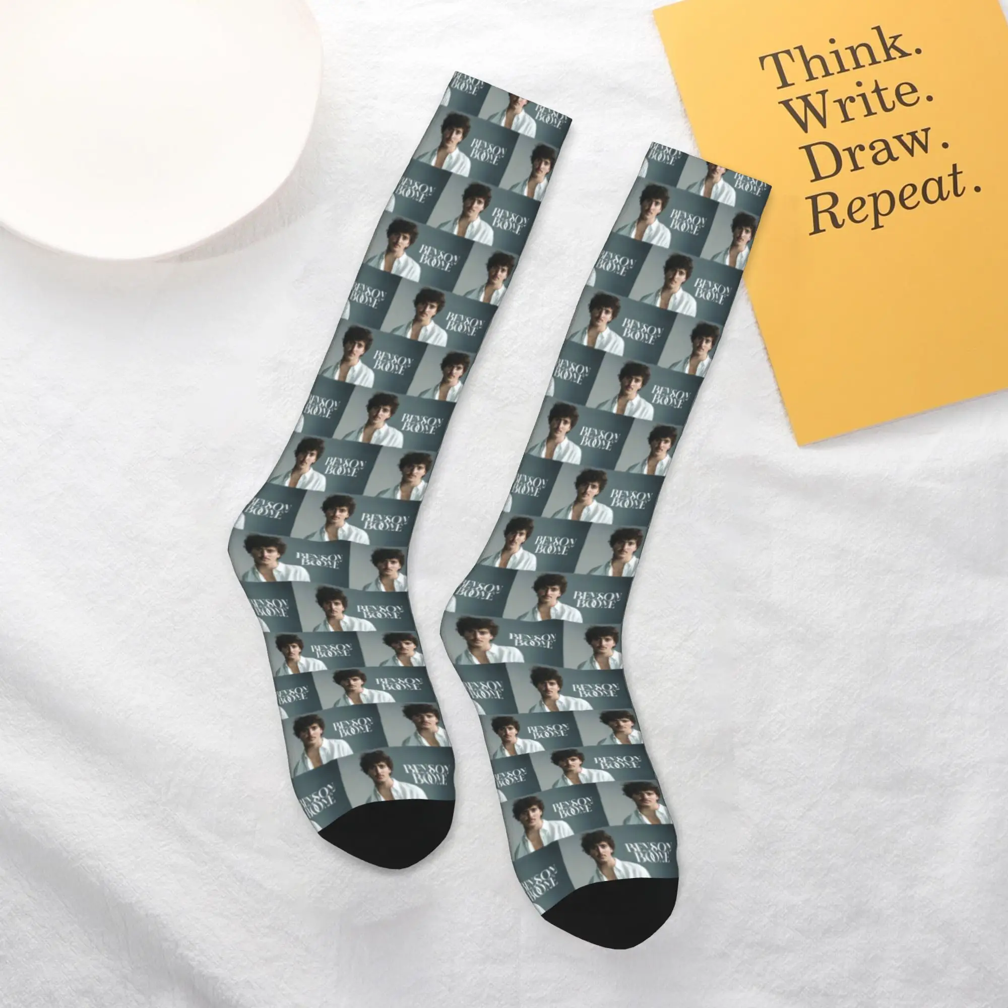 

Всесезонные чулки для экипажа, носки Benson Boone, Harajuku, повседневные длинные носки в стиле хип-хоп, аксессуары для мужчин и женщин, подарок на день рождения