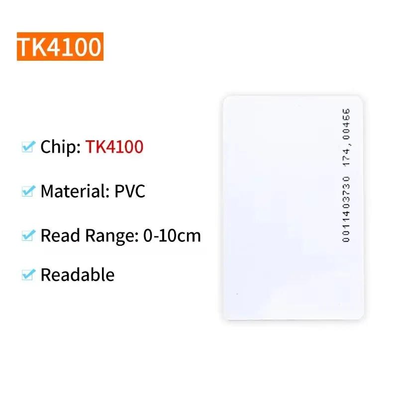 5YOA 10pcs 125KHz EM4100 TK4100 RFID Access Control Card Smart Proximity Card RFID Tag Key For Access Control Key Free Shipping