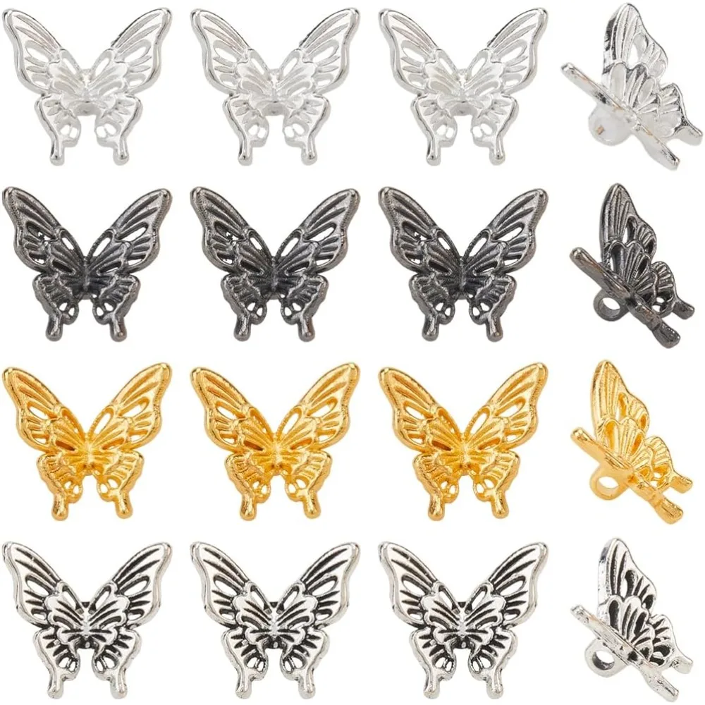 

1 Box 120Pcs Butterfly Spacer Beads Wing Beads Bulk Antique Alloy Metal Insect Fly Animal Beads for Jewelry