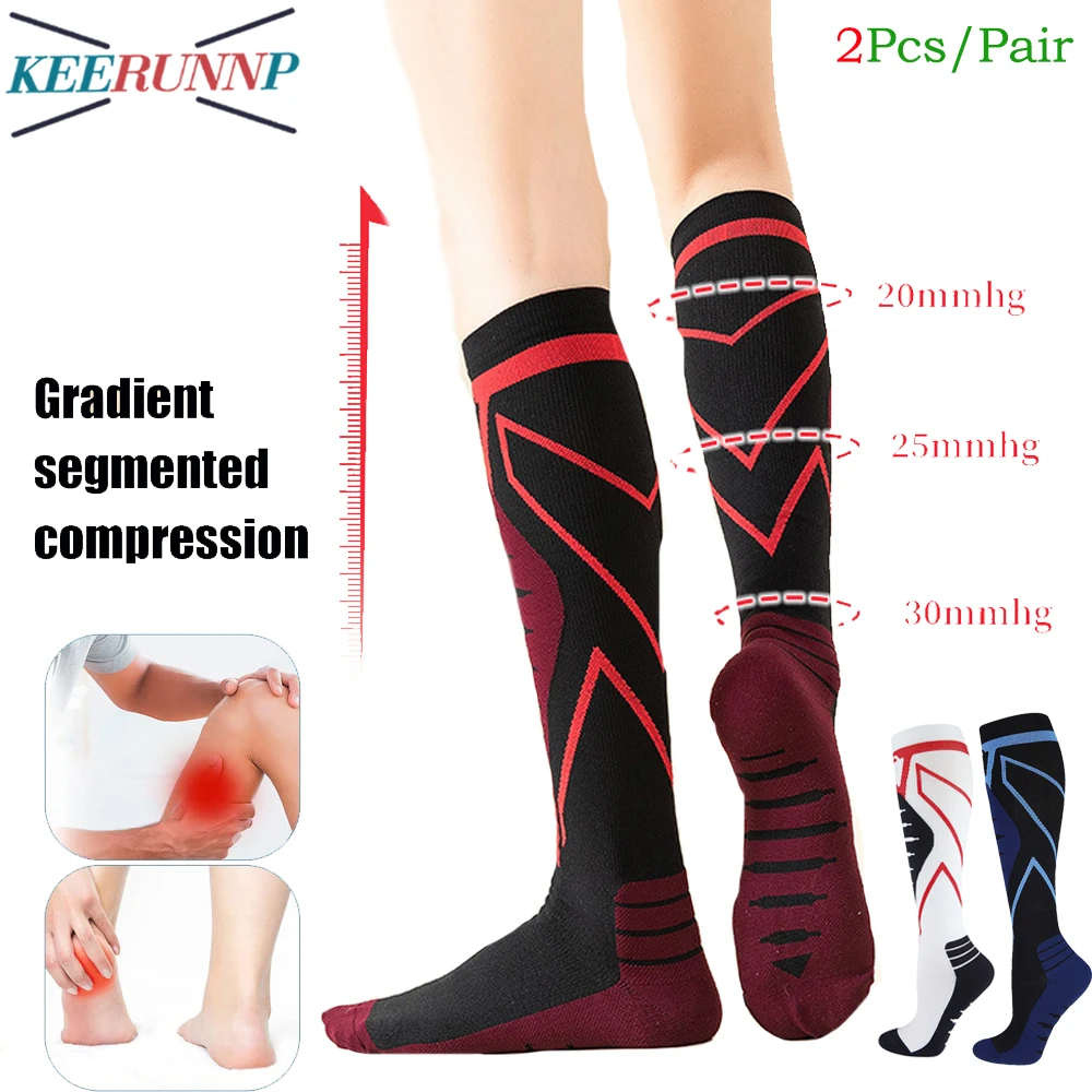 

1Pair Shin Guard Compression Socks for Men Women 15-20 mmHg Calf Support Socks for Running Circulation Athletic Socks Gym Sports