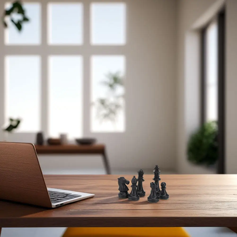 

1Set Plastic Chess Set Unique Chess Pieces Complete Replacement Game Accessories for Home School Club Casual Tournament