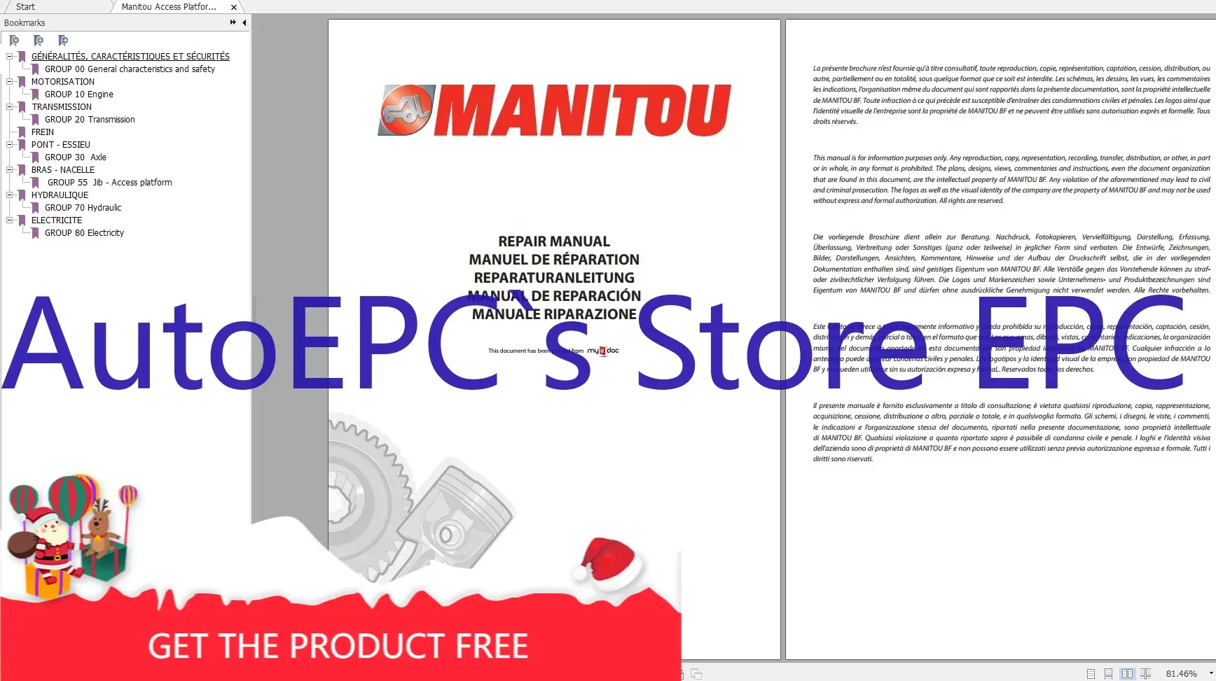 

Телескопический скалер AutoEPC Manitou MLT 14,1 ГБ, руководство по ремонту, руководство оператора, руководство обновления детали 2021.