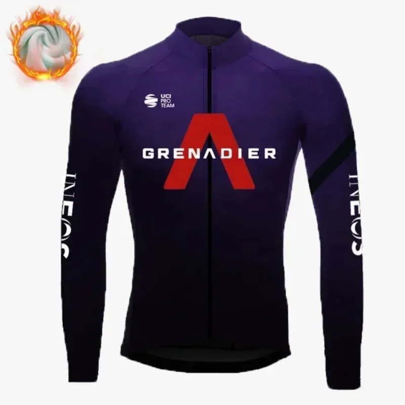 INEOS-Conjunto de Jersey de Ciclismo para hombre, Ropa térmica de lana, uniforme de carreras de bicicleta de montaña, Ropa para bicicleta de carretera, invierno, 2022