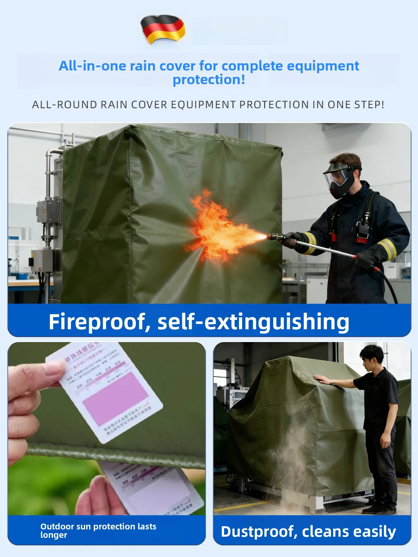 Waterproof Canvas Equipment Protection Cover Fireproof Outdoor Furniture Table Chair Cover Spring Ye Brand Universal Cloth view 3