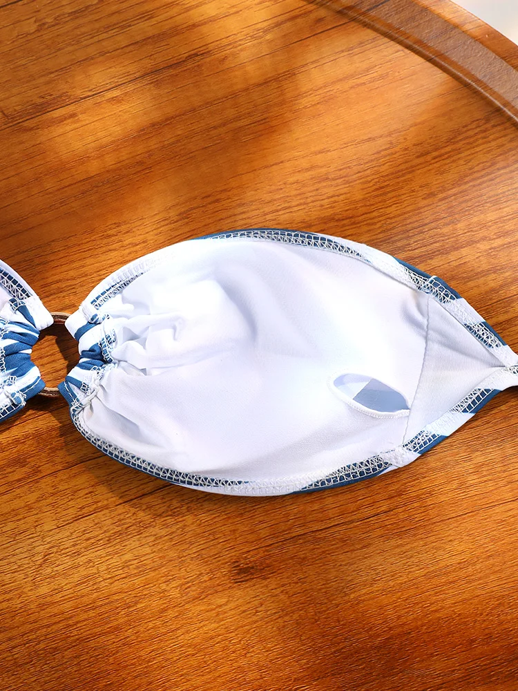 ZRTAK-قطعتان بيكيني للنساء ، ملابس سباحة منخفضة الخصر ، ملابس سباحة مثيرة ، أطقم بيكيني مطبوعة ، ملابس شاطئ العصابة ، بدلة حمام رفع