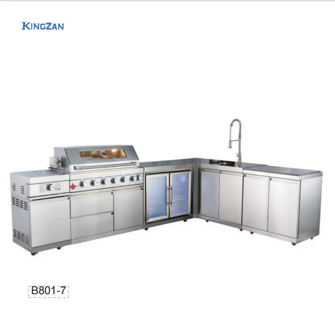 Luxurious Outdoor Natural Gas BBQ Grills High Quality Steel Iron Level Screwdriver Folding Feature Propane Ignition for Home Use