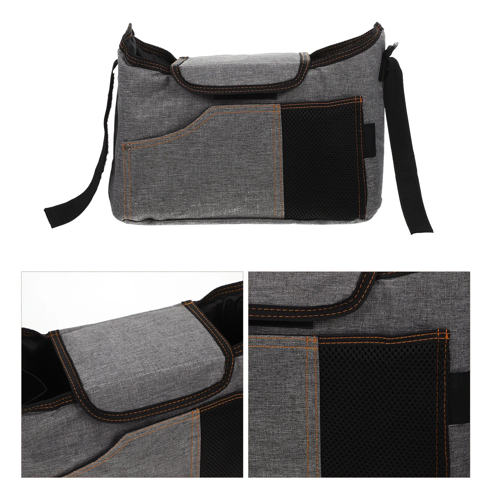Bolsa de fraldas de grande capacidade, organizador de carrinho de bebê, bolsa de armazenamento, acessórios de carrinho de bebê