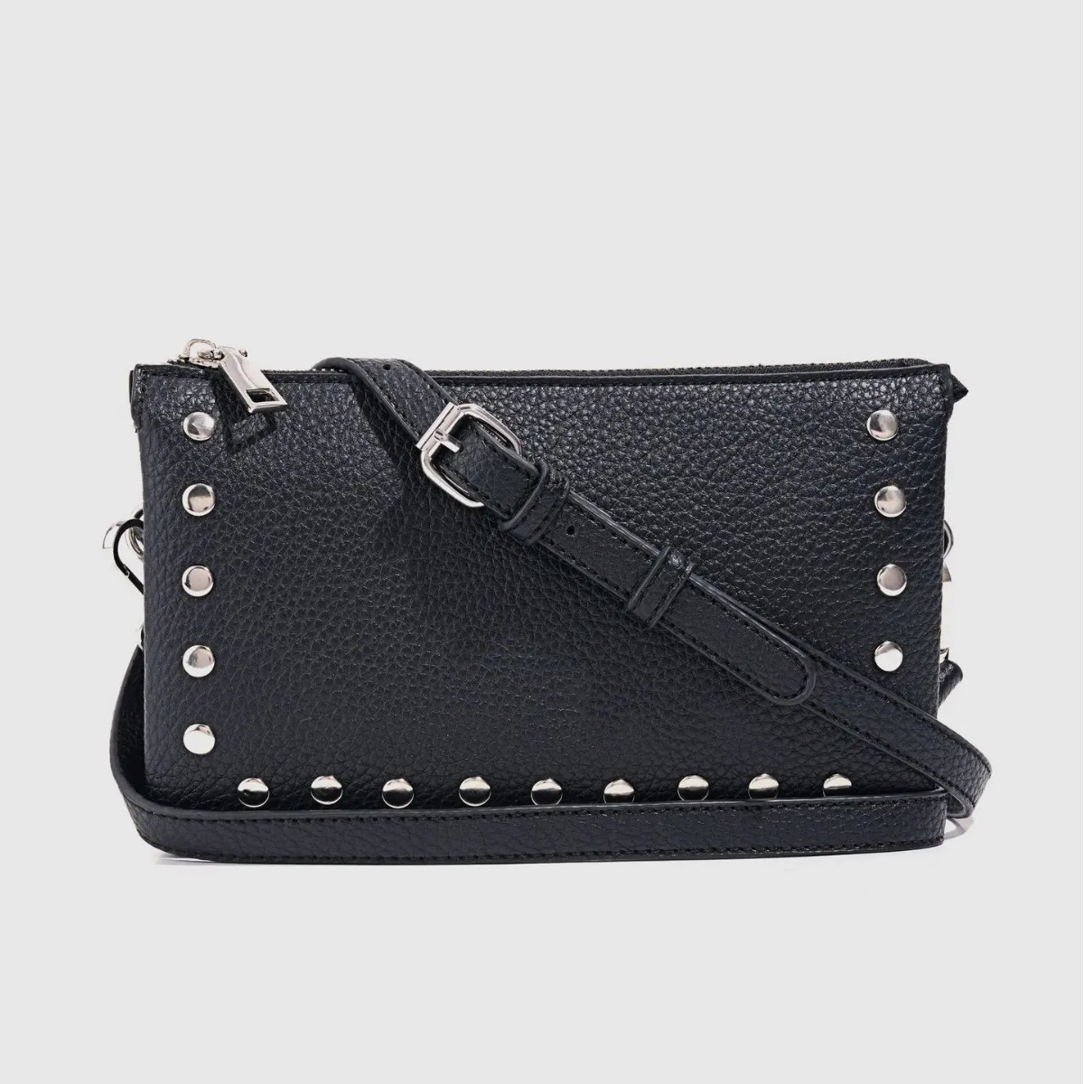 

Fashion Studded Crossbody Bag Punk Rivet Shoulder Bags for Women Mini Phone Flap Women's Bag NEW 2026 Lychee Pattern Purses