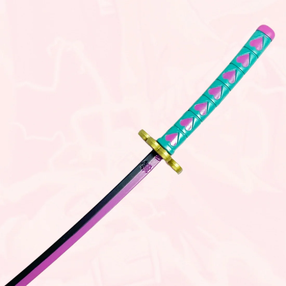 Épée Katana en métal Kanroji Mitsuri, 9.4 pouces, couteau Ninja Original samouraï Katana sabre, accessoires de Cosplay, jouet accessoire