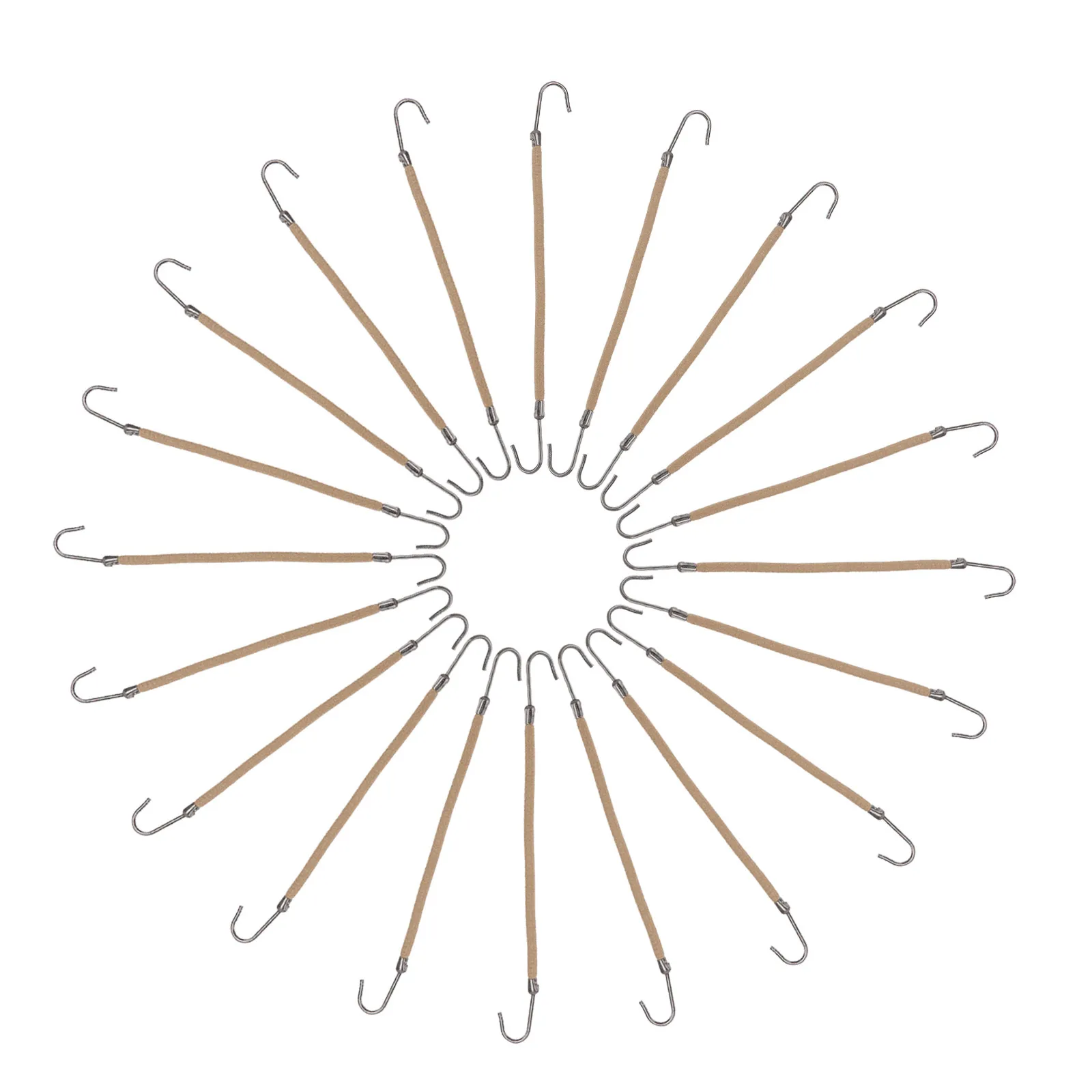 20Pcs Ponytail Hooks for All Hair Textures Bungee Elastic Hair Holders Fast Smooth Ponytail Creation Braids Half Knots Styling