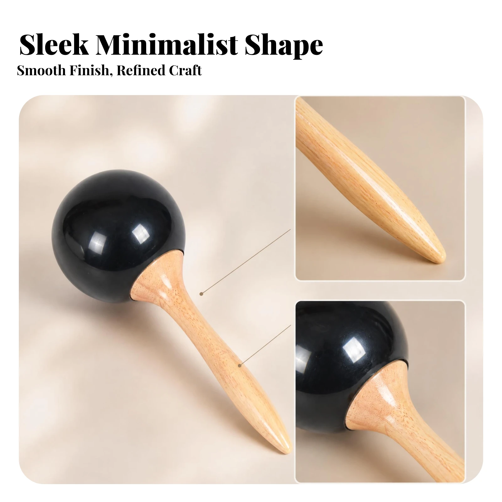Maracas de una sola pieza, par de maracas de mano, sonajero de ritmo para actuaciones