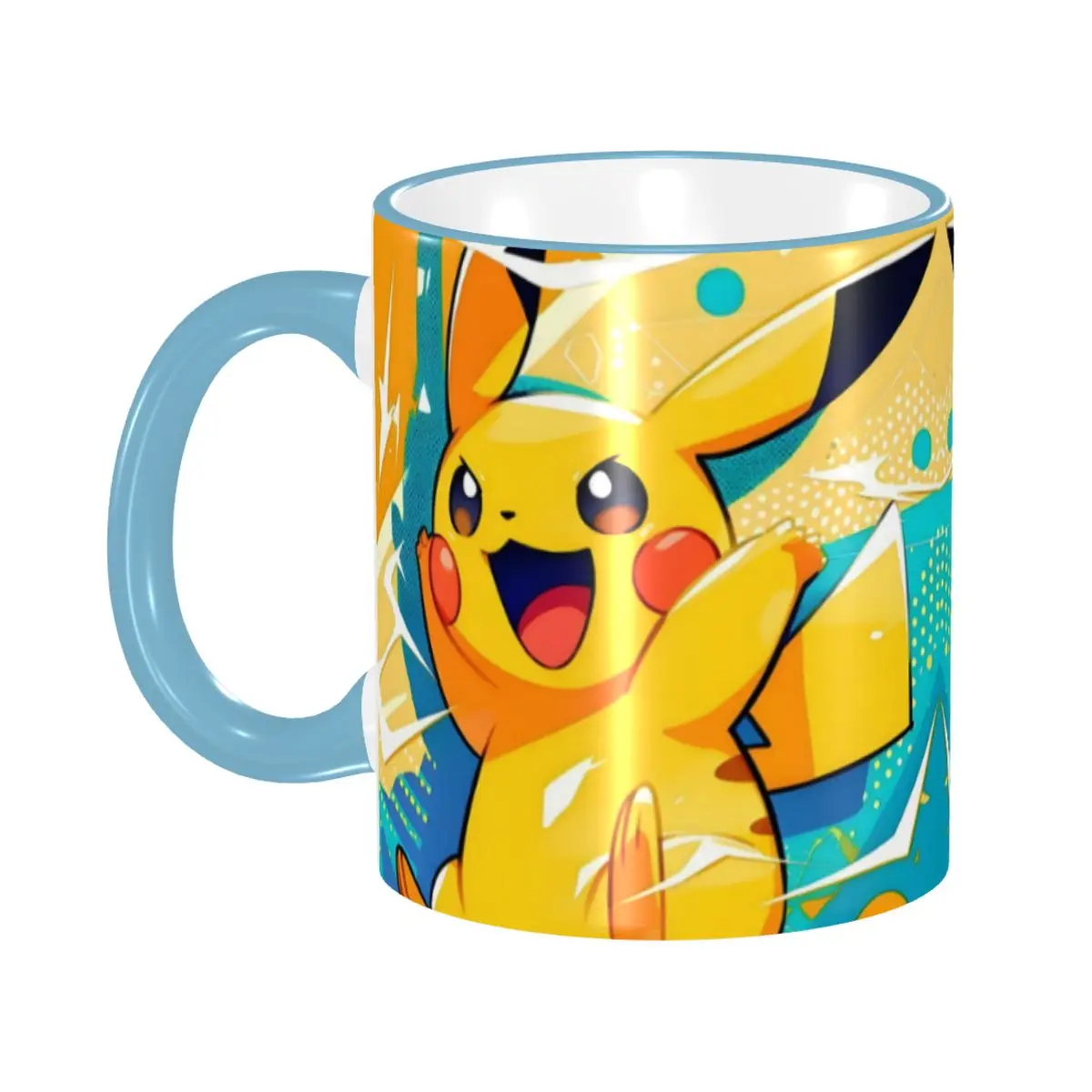 

Персонализированные керамические кружки DIY P-Pikachus Thunderbolt: милые мультяшные кофейные чашки, креативный подарок
