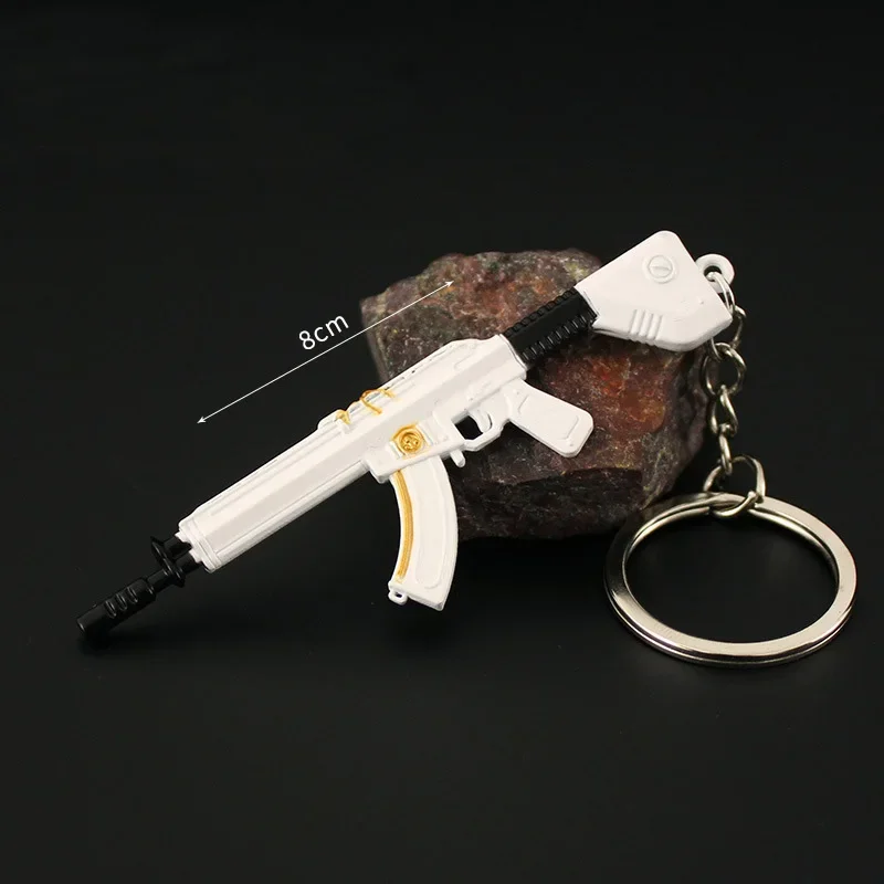 8cm Valorant Melee Reaver Weapon Model Keychain for Men Neptune Vandal Skin Metal Key Ring Fans Car Bag Decoration Jewelry Gift