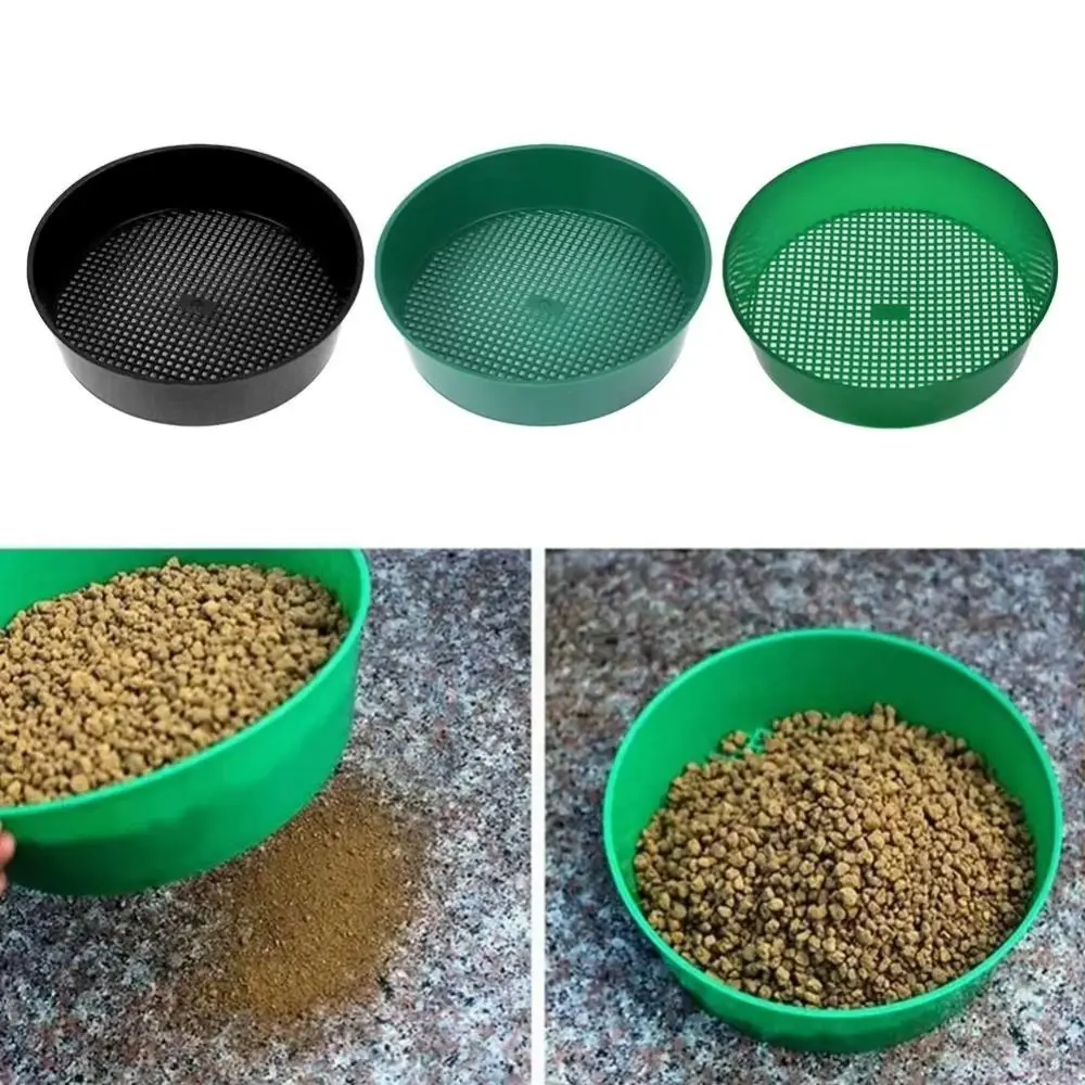 Plastic Soil Sieve Durable Construction Fine Mesh Gardening Sifter Handheld Design Sifting Filtration Plastic Filter Mesh