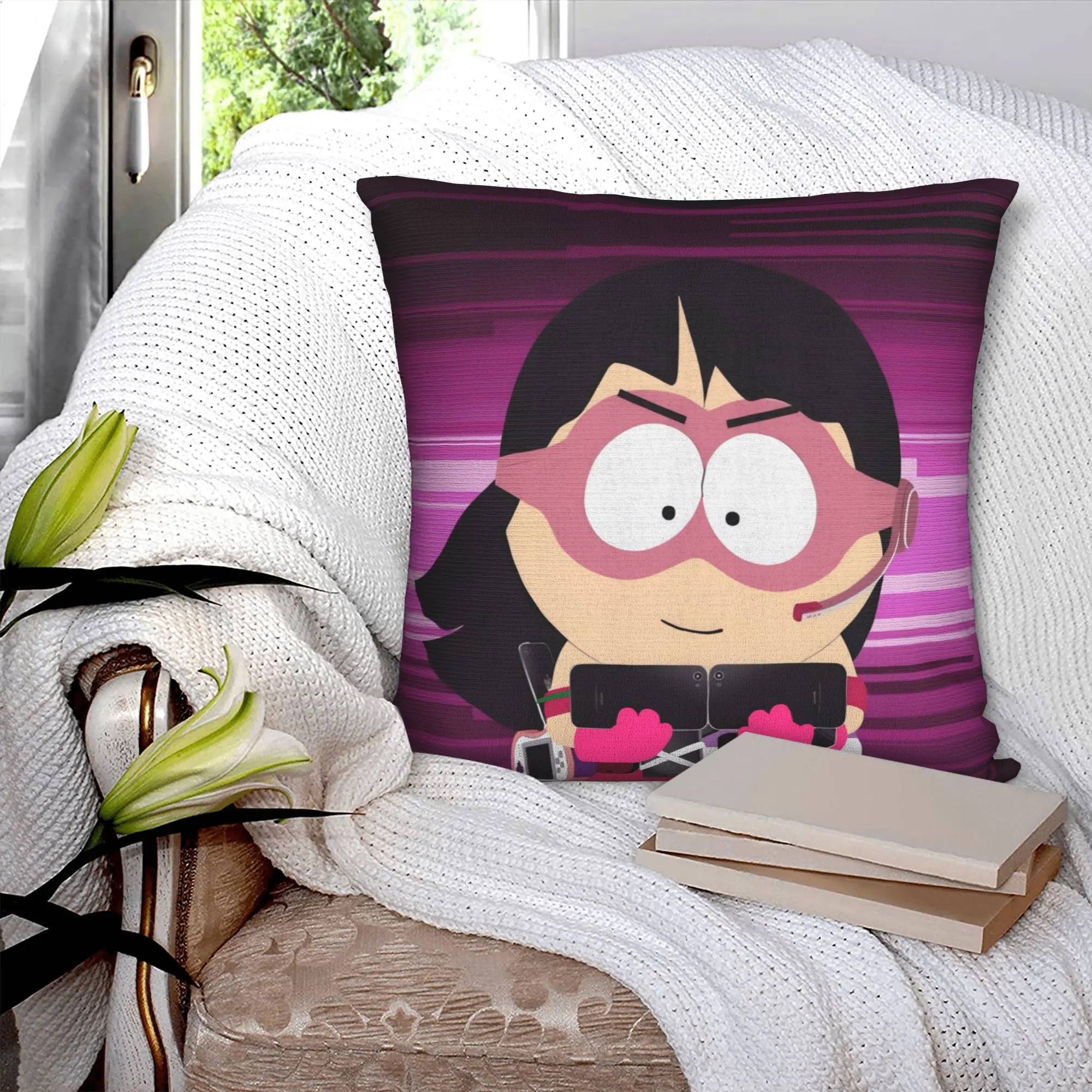 Nordic Style South's Park Cushion Cover 45x45cm Polyester Cute Funny Cartoon Pillow for Sofa Square Pillowcase Home Decorative