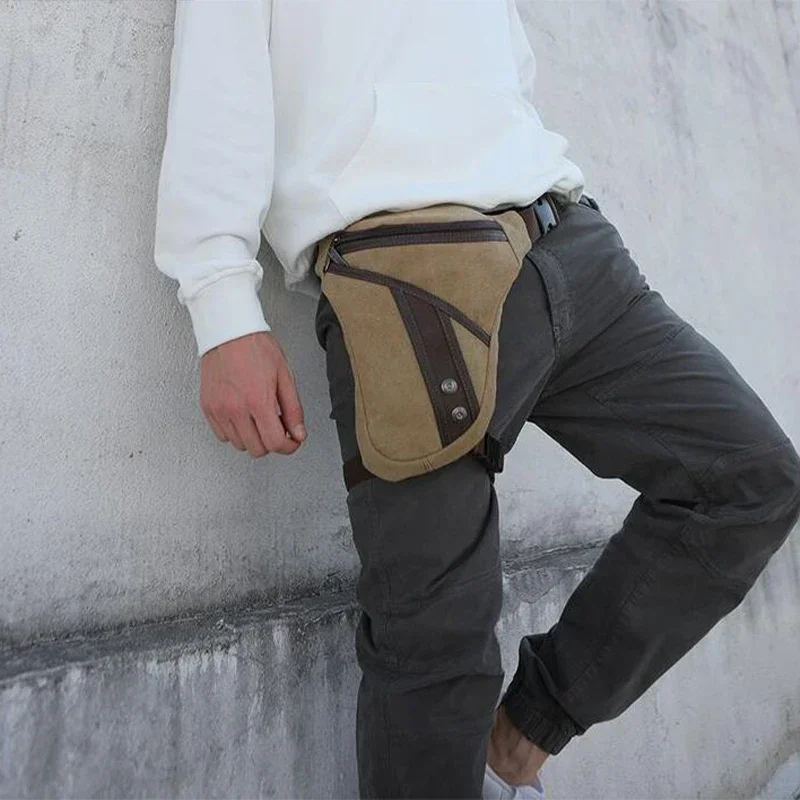 Motorcycle Drop Leg Bag Biker Fanny Packs for Men Waterproof Rider Tactical Messenger Outdoor Casual Sports Belt Hip Phone Purse