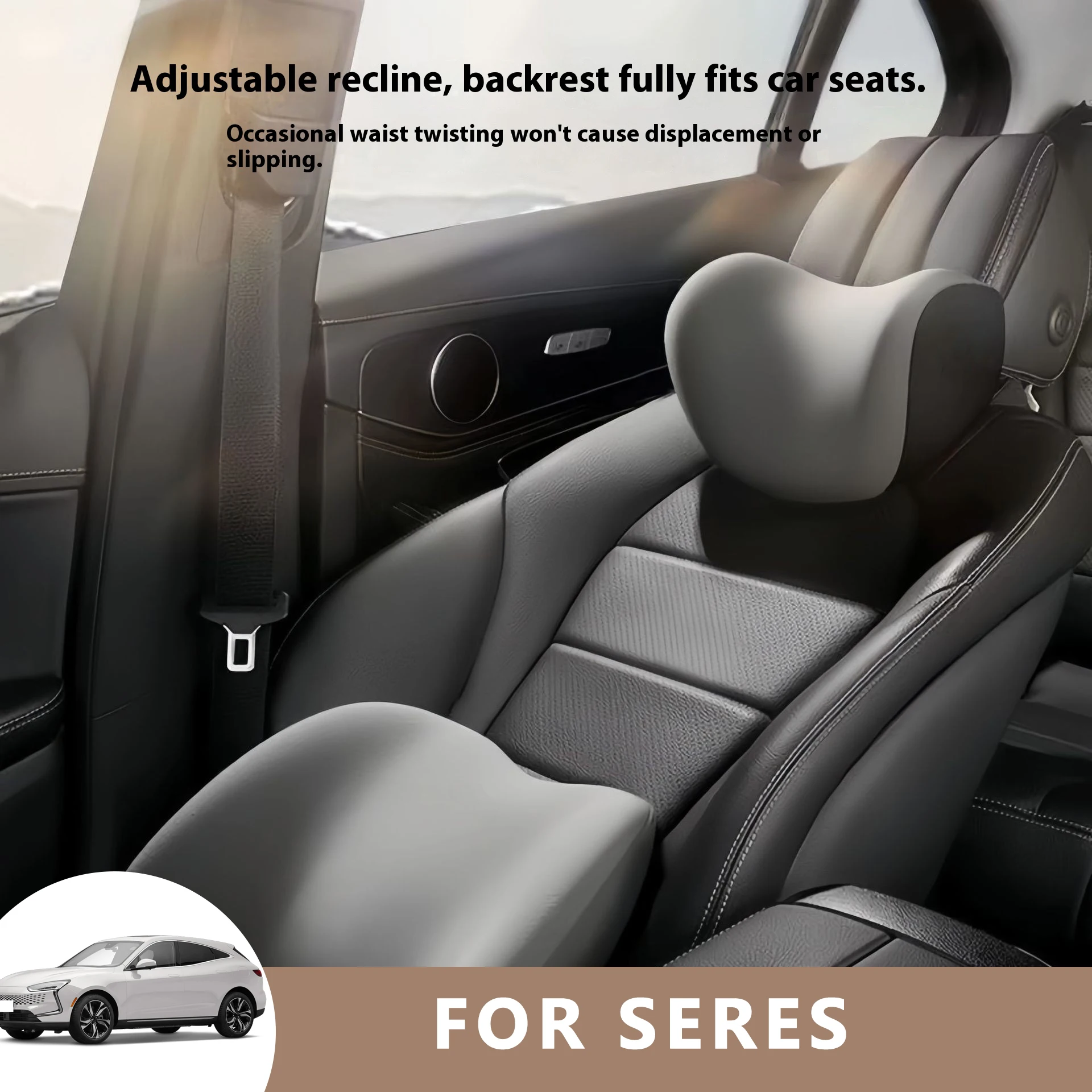 

Car Neck Pilow Protector Auto Seat Headrest Soft Waist Cushion Neck Cushion Backrest Lumbar Support for SERES SF5