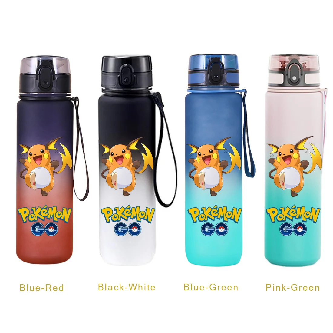 650ML Pokemon Pikachu Charizard Anime Sporttrinkflasche Bulbasaur Squirtle Trinkflaschen für Reisen Radfahren Wandern Fitness