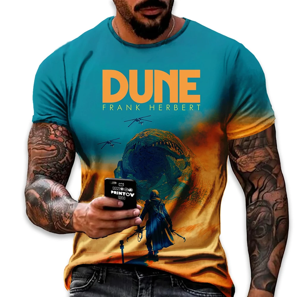 Hot Sale New Dune 3D Printing T-shirt Printing Men's and Women's Casual Fashion Cool Round Neck Short-sleeved Shirt Tops 100-6XL