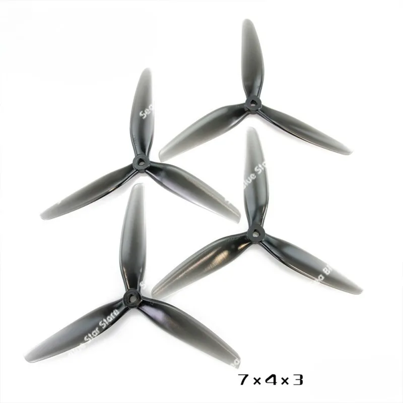 Hélice de drone 7X4X3 7040, hélice à trois pales de sept pouces pour drone FPV, hélice avant et arrière