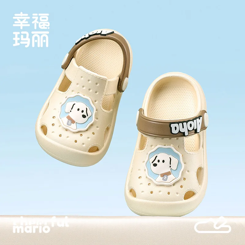 Baby Boys Girls Sandals 2026 New Kids Garden Shoes Clogs Summer EVA Cartoon Puppy Sandals Non Slip Light Beach Slippers Outdoor