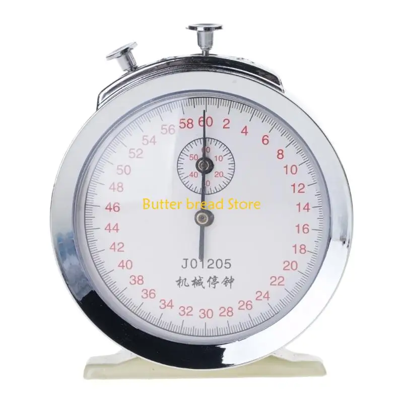 W89C Education Timer Mechanical Stopwatch Metal Mechanical Stop Clock Teaching Instrument for Science Education and Training