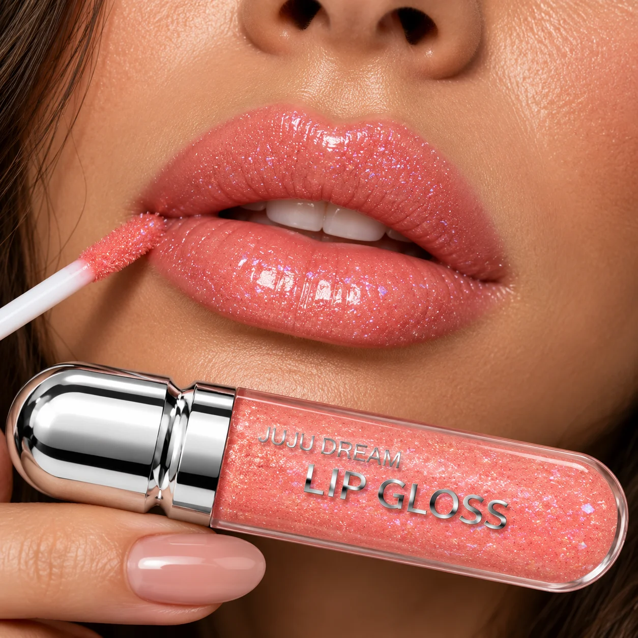 Halloween and Christmas makeup looks, glossy and shiny lip gloss, mirror lip gloss, suitable forparties, and cosplay