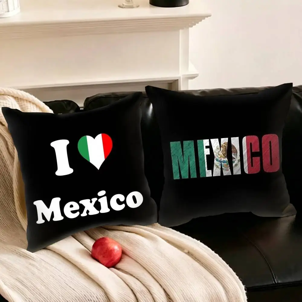 

M-Mexico flag ART Pillowcase for Sofa Room Office Decor Printing Protector Cushion Cover Valentine gift Custom