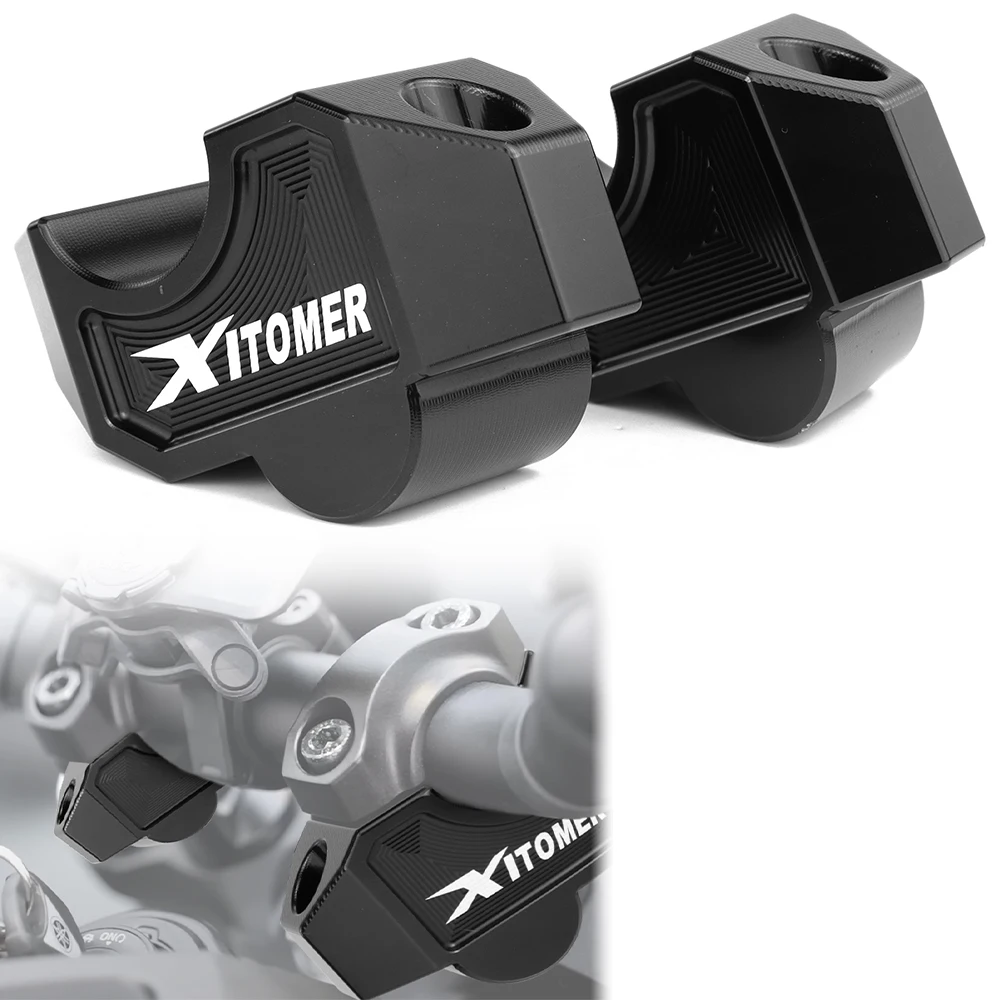 Motorcycle Handlebar Risers With Offset Fit For Yamaha MT-09 2024-2025 MT09 Clamp 38.1MM Heightening Mounting Mount Riser