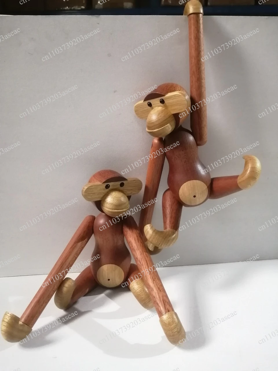 Puppet Ornament Solid Wood Monkey Wooden Crafts Puppet Home Decoration Shabili Monkey
