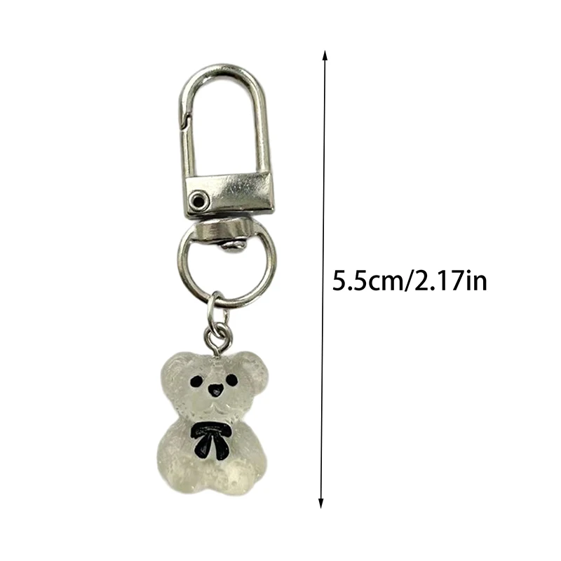 Cute Mini Resin Three-dimensional Bear Pendant Keychain Anti-lost Bag Hanging Accessories