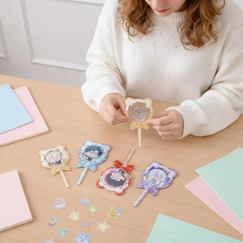 New Cute Cartoon Lollipop Shaped Badge Protective Cover Y2K 58mm Pins Beautify Handheld Decoration Display Accessories