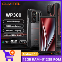 Oukitel WP300 Rugged Phone 16000mAh Dimensity 7050 5G 12GB+512GB Modular petachable Earbud/camping Light 6.78\