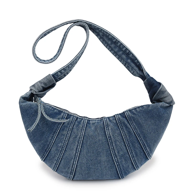 Women's Denim Handbag Luxury Designer Shoulder Bag Fashion Brand Hobos Crossbody Bag Ladies Casual Tote Messenger Bag