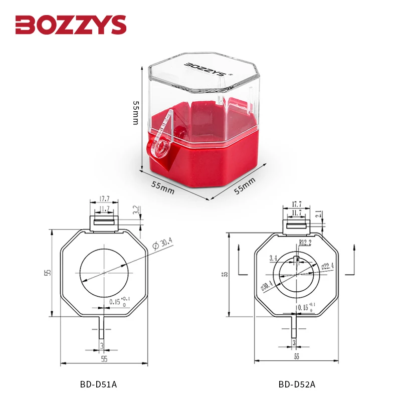 BOZZYS Emergency Stop Control Button Switch Box Outdoor Protect Shield Emergency Stop Anti Misoperation Protective Cover